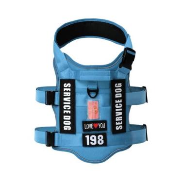 Imagem de Colete Refletivo Para Cães De Serviço, Arnês Anti-Puxão Com 4 Patches,