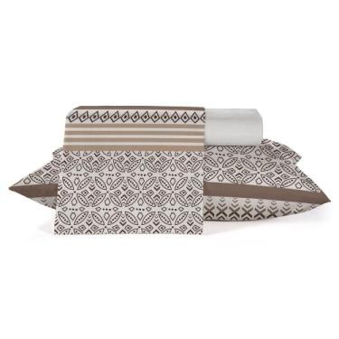 Imagem de Jogo de Lençol Casal Estampado Teka Classic 4 pçs