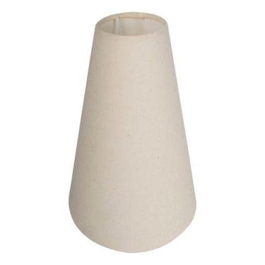 Imagem de Cupula de abajur 25x8x19cm de Tecido algodão soquete nacional cor bege