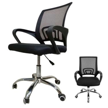 Imagem de Cadeira de Escritorio Ergonomica Giratoria Rodas Altura Ajustavel Confortavel Estudos Casa Home Office Quarto Apoio