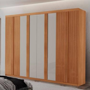 Imagem de Guarda Roupa Casal Toquio MDF com 8 Portas 4 Gavetas Moderna Mobilia