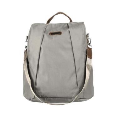 Imagem de Mochila Casual Feminina Preta, Caqui E Rosa Vermelha Com Alça Destacáv