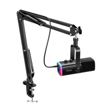 Imagem de Microfone Gamer Usb/xlr Fifine Ampligame Am8t Com Suporte Branco