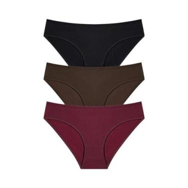 Imagem de Conjunto De Calcinhas De Algodão Femininas 3PCS S-XL Lingerie Sexy Fem