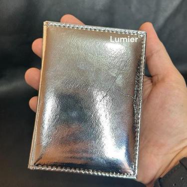 Imagem de Carteira Masculina Couro P.U Lisa. Cor::Prata Metalizada - oem, Prata 