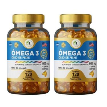 Imagem de KIT C/2 Ômega 3 EPA DHA 120 Cápsulas SoftGel - Fits Life - Floral Erva