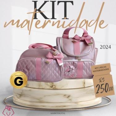 Imagem de Kit de Bolsa e Mochila Maternidade G - RV, Rose, 2kg