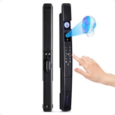 Imagem de Fechadura Digital Biométrica Eletrônica Facial Touch Embutir - Tex Web