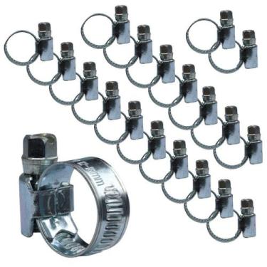 Imagem de KIT 20 Abraçadeira 12X16mm aço zincado mangueira de jardim - Lumaflex