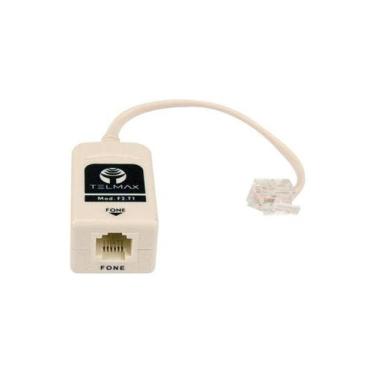 Imagem de Filtro Adsl Telmax F2-T1 Simples Bege Homologado