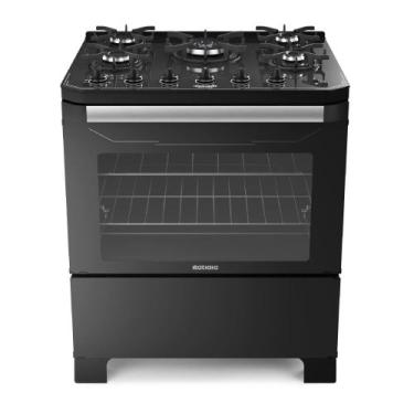 Imagem de Fogão 5 Bocas Itatiaia Itamaster Preto Mesa Vidro 101L Bivolt, Bivolt