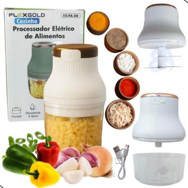 Imagem de Mini Processador Alimentos Elétrico Recarregável Triturador Alho, cebo