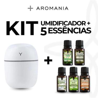 Imagem de Umidificador de Ar Aromatizador LED Silencioso USB 5 Essências 15ml Su