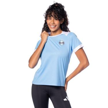 Imagem de Camiseta Feminina Betel Grêmio Escudo Geral Azul, Azul, M