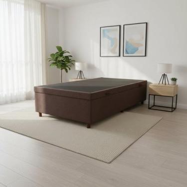 Imagem de Base Box Baú Solteiro 88x188cm com Pistão a Gás Estrutura Reforçada Sm