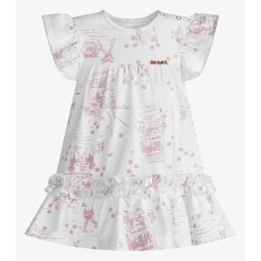 Imagem de Vestido Infantil Feminino Estampado Trick Nick Branco, P, Branco