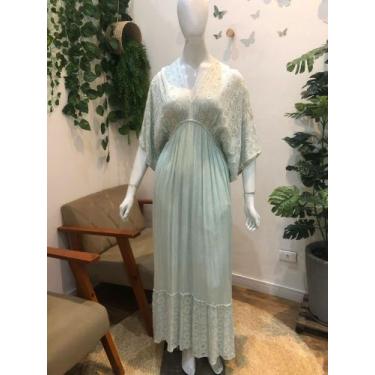 Imagem de Vestido Turquesa  Brilho Indiano- Lila Modas - Blessed , Tamanho Unico