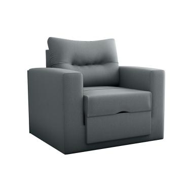 Imagem de Sofá Cama Poltrona 1 Lugar Mx48 Marissol Reclinável Suede Confortável Cinza Loja Sheep