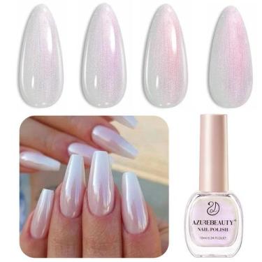 Imagem de Esmalte de Uñas AZUREBEAUTY Azul Brillante con Purpurina Azul Bebé 10 