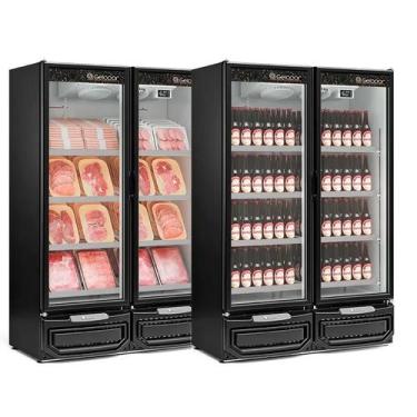 Imagem de Expositor Vertical Conveniência - 2 Portas Cerveja e Carnes - 957 Litr