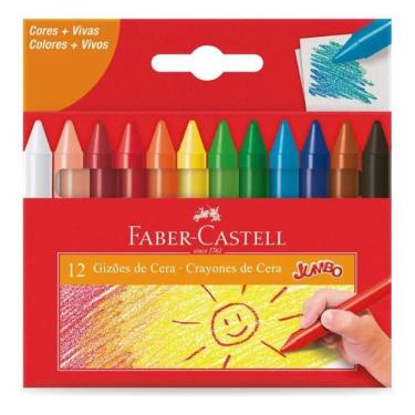 Imagem de Gizão De Cera Jumbo Infantil 12 Cores Faber Castell