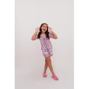 Imagem de Pijama Americano Infantil Verão Botões Blogueira - Dona Pijama Online,