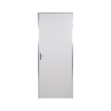 Imagem de Kit Porta de Madeira Lisa 212x75cm com Batente de Aluminio 3,6cm Ecoma