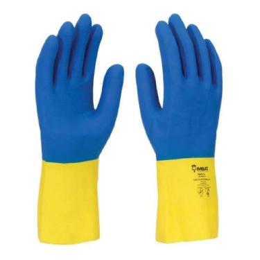 Imagem de Luva Imbat Neoprotex Neoprene Azul Punho Amarelo Tamanho 9