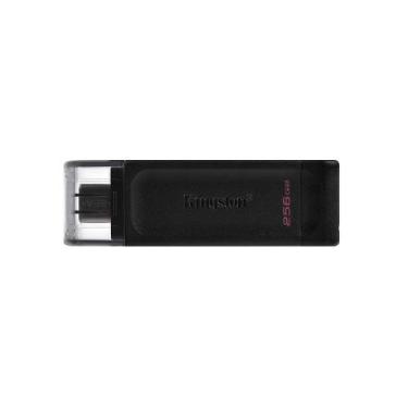 Imagem de Pen Drive 256GB Kingston DataTraveler 70, USB-C 3.2, Preto - DT70/256G