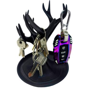 Imagem de Porta-chaves Decorativo Árvore Design Moderno Base Funcional Preto IB3D Impressão 3D 14,5CM