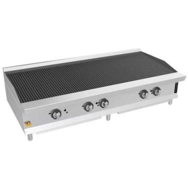 Imagem de Chapa Grill 60 de Mesa a Gás GLP New Prime com Grelhas Dupla Face Inox
