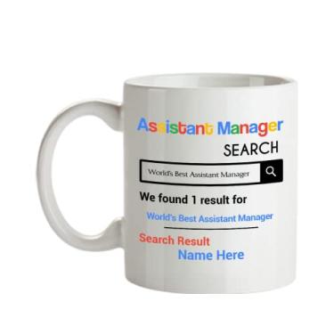Imagem de Caneca personalizada Assistant Manager - Presentes de gerente de assistente personalizados - Caneca de café de 325 ml - Personalizada com o nome do seu gerente de assistente