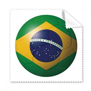 Imagem de Pano de limpeza de pano de limpeza com bandeira nacional do Brasil, 5 peças, presente
