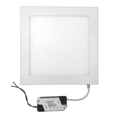 Imagem de Painel Plafon Luminaria Led Quadrado Embutir 18W 6500K