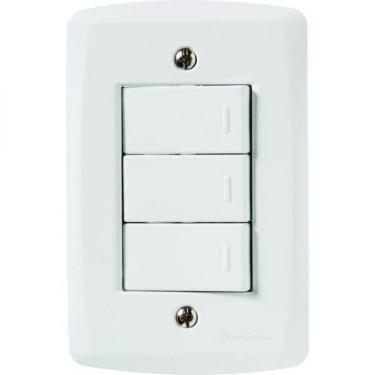 Imagem de Conjunto 4x2 com 3 Inter Paralelos 10A 250V Tramontina Lux2