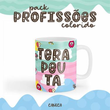 Imagem de Caneca Cerâmica Color Profissão Terapeuta