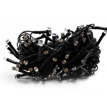 Imagem de Pisca Pisca Luzinha 100 Led Reforçado Prova D`Água 3,9W 220V Fio Verde 10M