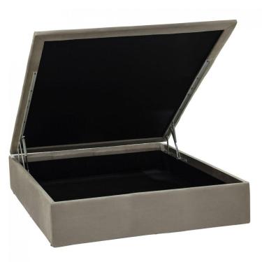 Imagem de Base Baú Physical Camurça Casal 138x188x39cm Ortobom Bege