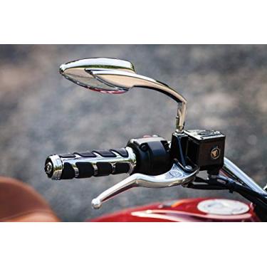 Imagem de Kuryakyn 6367 Premium Kinetic Handlebar Grips: Ajuste universal para motocicletas com barras de 2,2 cm de diâmetro, cromado, 1 par