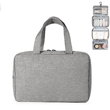 Imagem de LuckyWin necessaire maquiagem alta capacidade,necessaire viagem,necessaire feminina maquiagem à prova d'água (cinza)