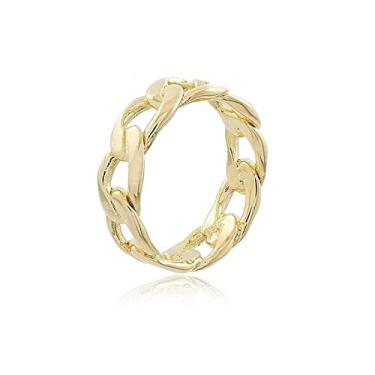 Imagem de Anel Banhado Ouro 18 K,tipo Elos Corrente