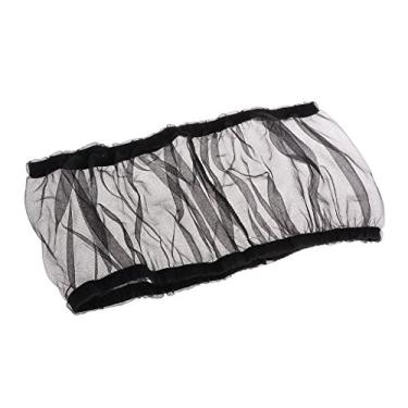 Imagem de Gaiola de pássaro, sementes, protetor de sementes, capa de rede de nylon para papagaio, capa elástica, saia, armadilhas, cesta, macia, arejada (preta)