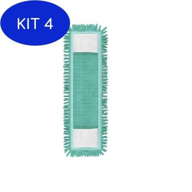 Imagem de Kit 4 Refil Mop Flat Microfibra Flashlimp Ref. RMOP7657