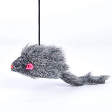 Imagem de HNQH Brinquedo de rato de gato, rato retrátil para pendurar na porta, ratos, gatos, brinquedo interativo