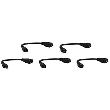 Imagem de YCS Basics – Cabo de extensão de sincronização e carregamento de celular/tablet USB Micro macho para fêmea, 0.5 Ft 5 Pack