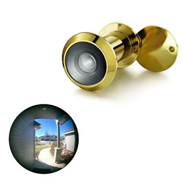Imagem de TOGU TG3016YG-PG Lente de vidro HD de latão sólido com visor de porta de 220 graus com capa de privacidade resistente para portas de 3,8 cm a 6,3 cm, acabamento polido em ouro
