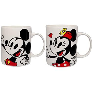 Imagem de Canecas de café Mickey e Minnie da coleção Magical Memories, conjunto de 2 canecas de cerâmica da Disney, copo do Mickey e Minnie, presentes para crianças, casal, diversão para café, chá, cozinha, decoração, coleção