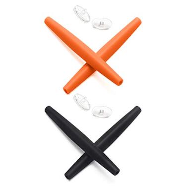 Imagem de Mryok 2 pares de meias de substituição para óculos Oakley Crosshair 1.0 – laranja e preto