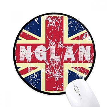 Imagem de DIYthinker UK The Union Jack ilustração de marca de bandeira mousepad desktop escritório tapete redondo para computador