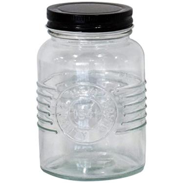 Imagem de Porta mantimento em vidro com tampa em metal 600ml D9xA14cm